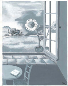Le bonjour du tournesol 21x30