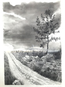 Orage menaçant 38x50