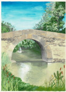Canal du Midi vers Carcassonne. 25x34,5