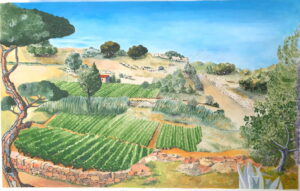 Vignes à Gruissan. 35x55