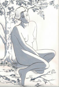 Au pied du platane gris 32,5x46