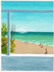La plage d'Argelès. 24x32