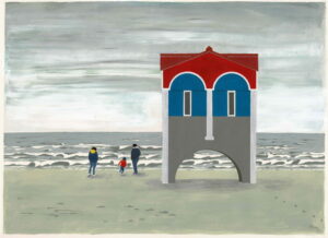 Plage à La nouvelle, hiver. 25x34,5