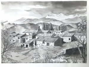 Village de Roquefixade 38x50