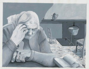 Veillée solitaire 21x30