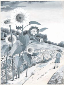 La voleuse de tournesols 26,5x36